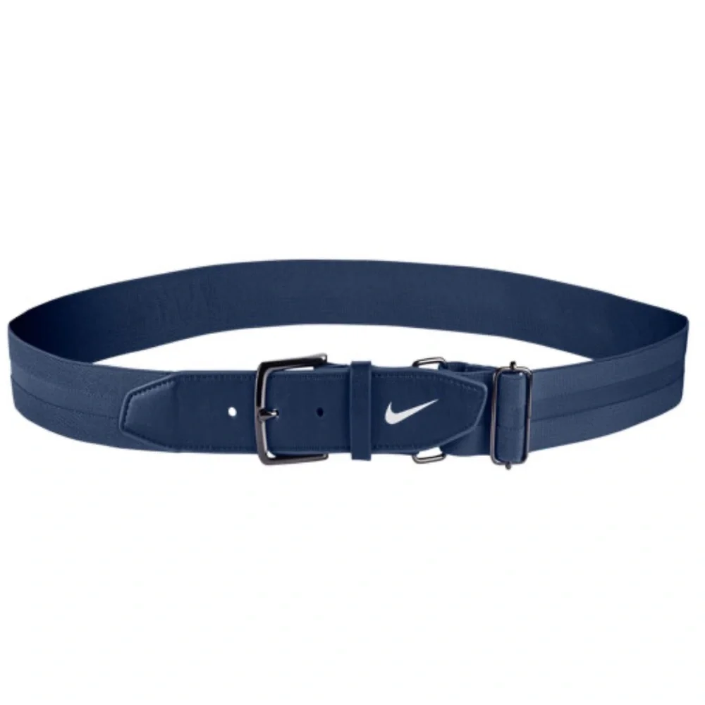 NIKE One Size Navy Blue Swoosh Elastic Baseball Belt O/S